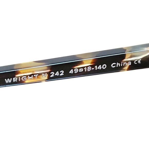 Warby Parker Wright N242  49-18-140 FRAMES ONLY Round Sunglasses Tortoise - Picture 2 of 9